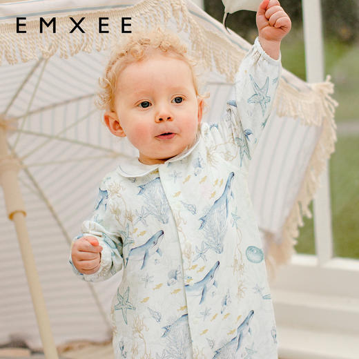 【宝宝服饰】嫚熙婴儿连体衣丝麻弹力棉亲肤柔软衣服 商品图0