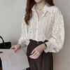 春秋【蕾丝棉衬衫女 韩版时尚新款】小众设计感 气质上衣 宽松长袖衬衣 打底衫 商品缩略图1