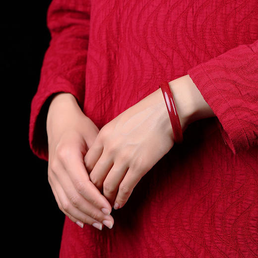 【古法雕琢❗️朱砂帝王砂内心经手镯】传承古法雕琢❗️紫金砂女真品镯子名族风妈妈手环情人节礼物新年礼盒年货礼盒 商品图3