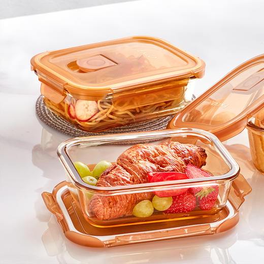 康宁（VISIONS）EKCO琥珀色保鲜盒640ml*2个 EK-HP64-2D-KZHH 商品图2