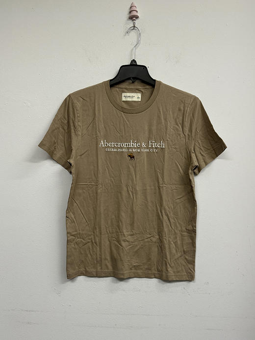 Abercrombie Fitch/AF 男士圆领刺绣LOGO标休闲纯棉短袖T恤 商品图0