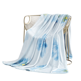 罗莱 法兰绒WD梦幻北欧临风听海彩绘迷宫盛世花开梦幻星空牛奶绒毯 浮生墨香法兰绒毯 150*200cm