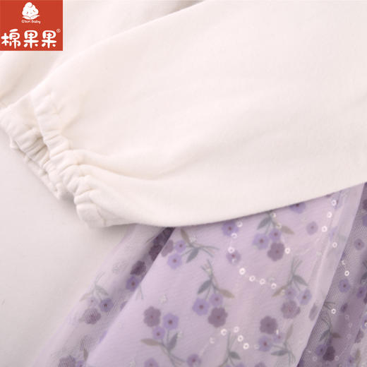 棉果果专柜同款春季新品女童印花网纱连衣裙M122700224010 商品图5