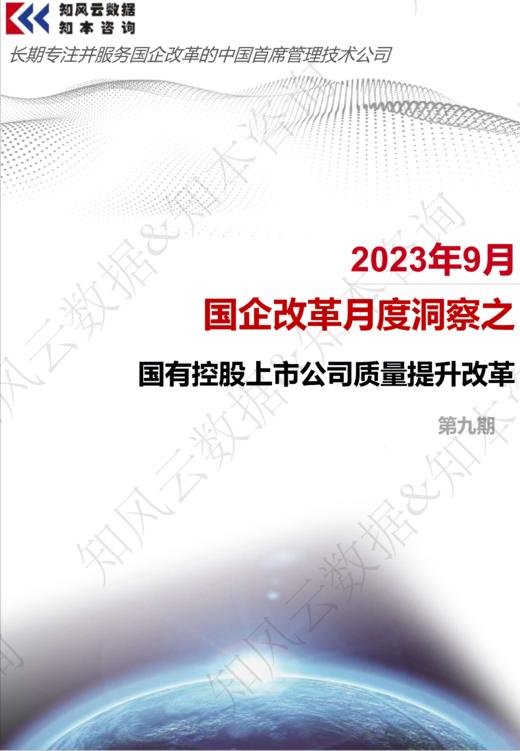 2023-9月国企改革月度洞察之国有控股上市公司质量提升改革 商品图0