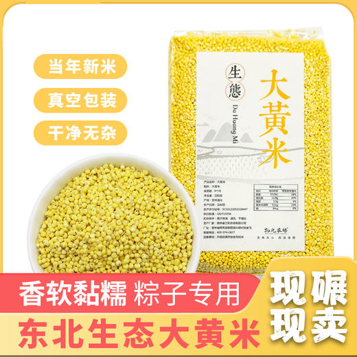 【东北大黄米新米】350g/包|天然黏糯绵软弹牙|黏粘米五谷杂粮米饭伴|糯粽子米糕 商品图0
