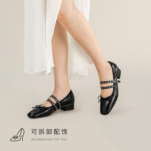 7or9-空气棉浅口单鞋黑莓卷 商品图4