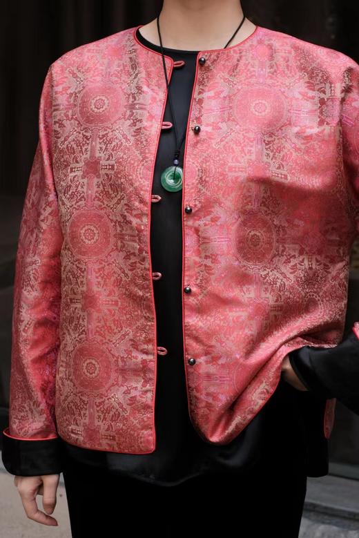 盛唐牡丹| 宋锦八达晕纹对襟外套 商品图2
