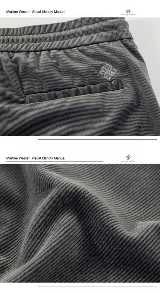 MARTIN WESTER男弹力细条免水洗灯芯绒休闲长裤11113133 商品图3