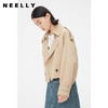 NEELLY纳俪商场同款春季卡其色风衣外套女短款英伦风翻领工装夹克N24021F01079 商品缩略图2