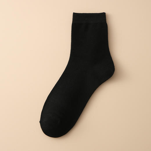 【百搭常规款！轻松应对不同场合】袜子男士抗菌全棉吸汗运动袜商务袜纯色防臭袜纯棉袜子男中筒袜，中筒设计保护你的脚踝，让你在运动时更加自信。ry 商品图4