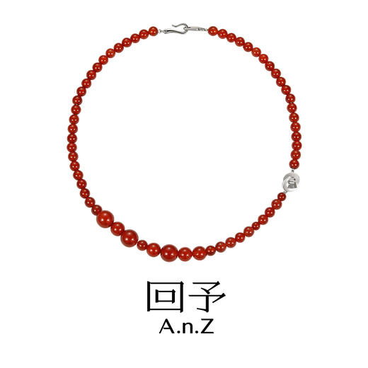 A.n.Z回予 红玛瑙绳结项链不规则设计首饰 商品图5