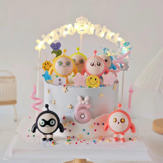 Q蛋仔——游戏主角男孩女孩生日蛋糕（备注男女） 商品图1
