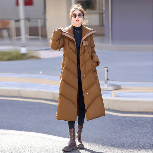 ALBB-90白鸭绒羽绒服女秋冬季2023年新款时尚洋气高端奢华中长款高级感 商品图2