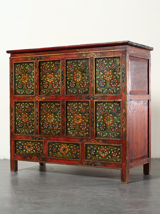 西藏柜彩漆柜复古柜装饰柜玄关柜储物柜多功能柜民宿家具 商品图1