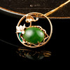 新疆国玉盟世玉和田玉金镶碧玉挂件【带证书·顺丰物流】 商品缩略图3