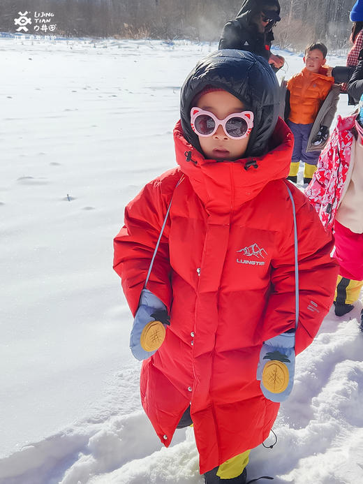 力丼田2024攀山系列新款 | 儿童90白鸭绒长款羽绒服L2303S019CARD 商品图6