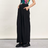谜底阔腿裤女2024春季新款通勤风时尚高腰纯色宽松长裤241MK0141 商品缩略图1