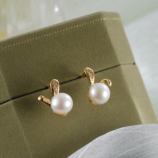 子佩集S925银珍珠耳钉【JYEH082】镀金2401 商品图0