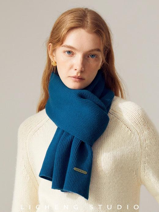 丁摩 高品质澳洲订单款100%羊毛围巾秋冬纯色加厚保暖针织情侣送礼围脖4ZF-11705 商品图13