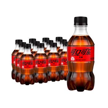 可口可乐（Coca-Cola） 零度 Zero 汽水 碳酸饮料零糖零卡 300ML*12瓶 整箱装 商品图0