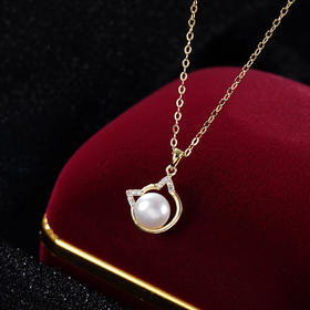 子佩集S925银珍珠套链项链【XXTL077】猫咪镀金2401