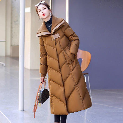 ALBB-90白鸭绒羽绒服女秋冬季2023年新款时尚洋气高端奢华中长款高级感 商品图6