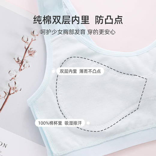 【第3件0元】熳洁儿 纯棉少女围一阶段8-12岁青春期小背心文胸可爱印花商场同款24201605 商品图2