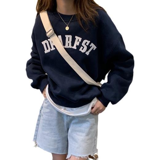 2025春秋【韩版薄款学生 字母套头印花卫衣女】小个子韩版ins 圆领上衣 商品图4