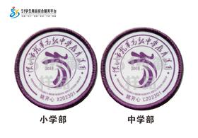 定制深圳市龙华高级中学教育集团大浪校区校徽定做礼服布贴包邮51