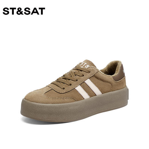 星期六经典复古绒里厚底德训鞋SS34112I54 商品图1