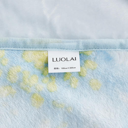 罗莱 法兰绒WD梦幻北欧临风听海彩绘迷宫盛世花开梦幻星空牛奶绒毯 浮生墨香法兰绒毯 150*200cm 商品图6