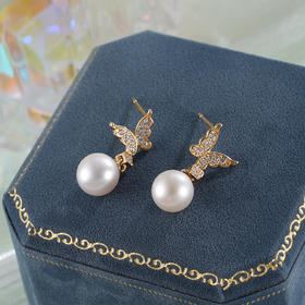 子佩集S925银珍珠耳钉【E0749】镀金2401