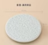 影青满月祥云糕点盘