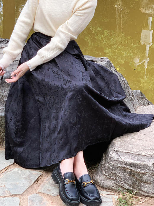 【百图lulu定制】【国风裙】苏绣  新中式 前幅平顺后腰弹力收褶 马面裙 商品图1