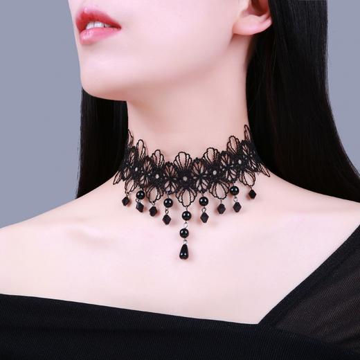 XL-锁骨链韩版蕾丝项链女简约短款流行脖子饰品颈带项圈颈链时尚脖链 商品图0