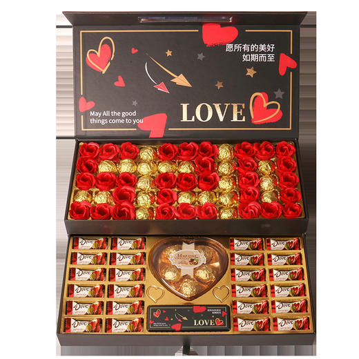 【只为遇见你！德芙巧克力情人节礼盒】 浓醇德芙 只给挚爱 品质烘培巧克力 情人节新年礼物送女友零食生日糖果 德芙巧克力礼盒 商品图4