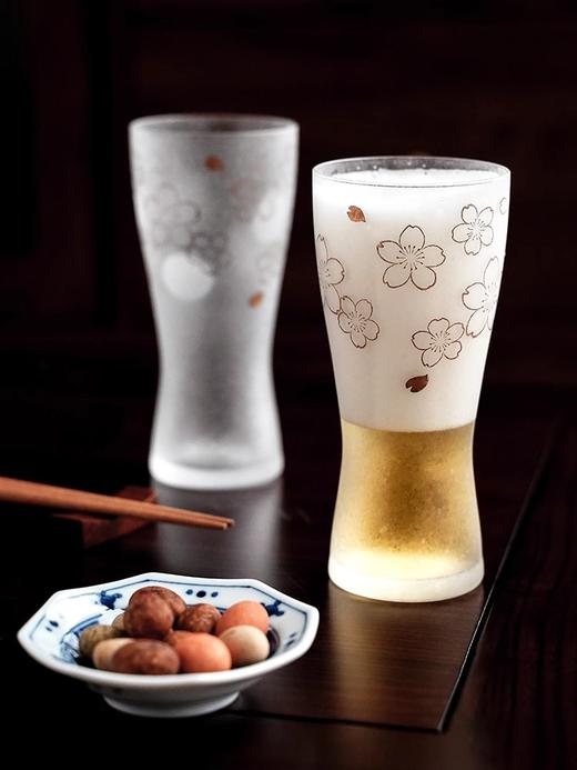 aderia日本进口石冢硝子日式玻璃水杯樱花杯子礼盒无铅精酿啤酒杯 商品图4