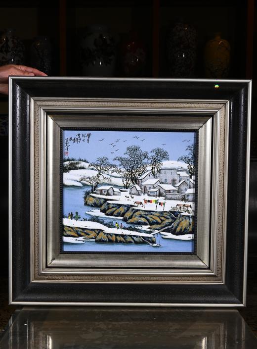 高温颜色釉丰年好大雪瓷板 商品图0