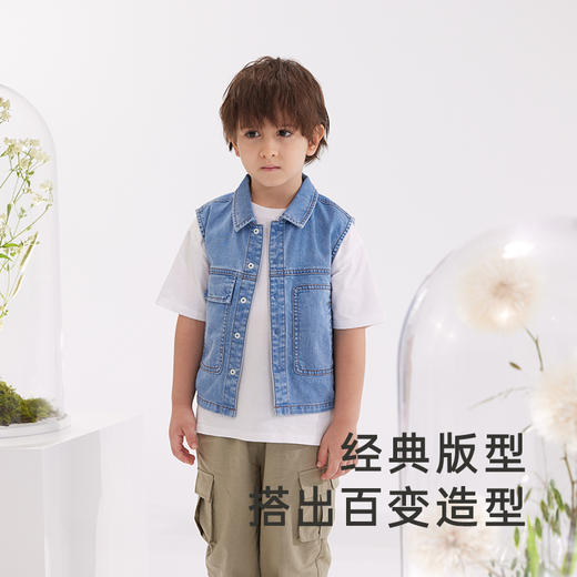 【商场同款】英氏童装牛仔马甲男宝春夏百搭背心马甲新款Z 商品图1