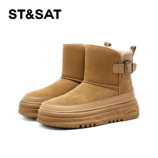 星期六毛绒保暖厚底雪地靴SS341181OK 商品图6