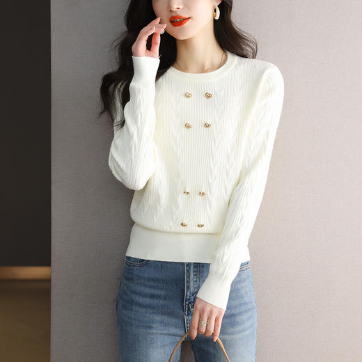 早春新款，别致漂亮上衣长袖针织衫女短款小个子毛衣低领打底衫CC-MY-9096 商品图2
