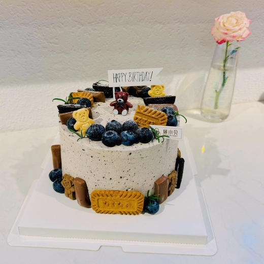 奥！小熊- ins简约风生日蛋糕 商品图0
