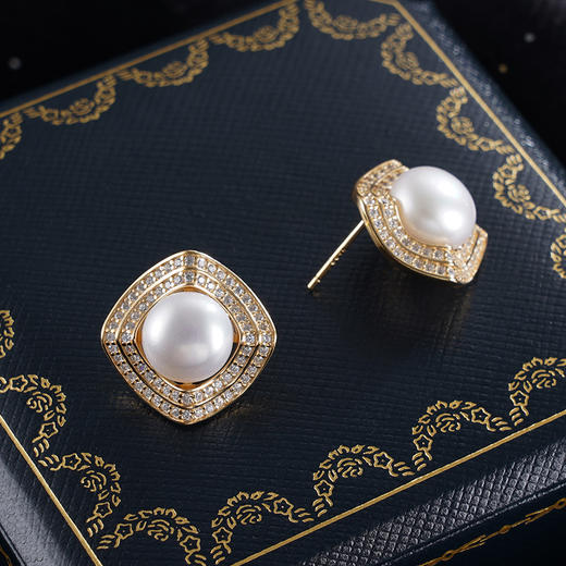 子佩集S925银珍珠耳钉【YE0073】镀金2401 商品图1