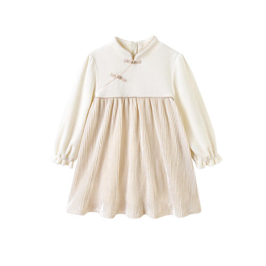 【商场同款】英氏童装女童连衣裙秋冬款中国风灯芯绒裙子 商品图6