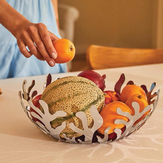 ALESSI/地中海珊瑚果篮客厅家用水果盘金属镂空创意装饰 商品图1