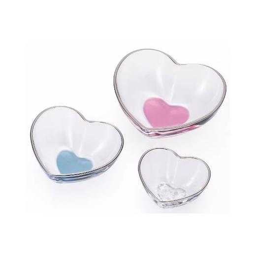 aderia经典款沙拉碗日本进口 透明玻璃碗水果沙拉碗北欧甜品碗 果碟三件套 商品图0