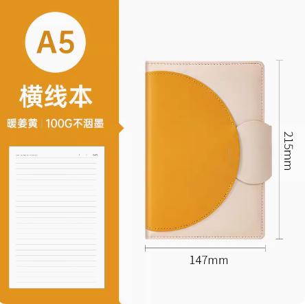 卡杰横线芯双圆款撞色A5笔记本CA5J25090 商品图1