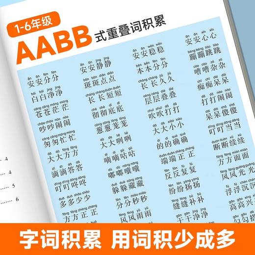 词语积累大全小学生语文字词语专项训练大全【6册】 商品图3