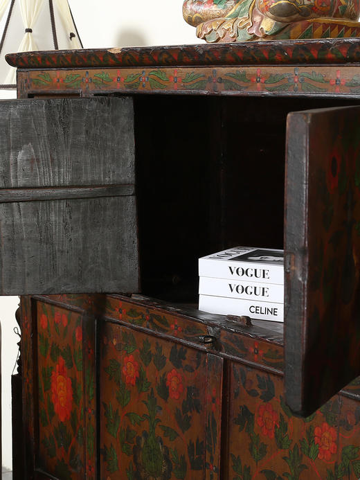 西藏柜彩漆柜复古柜装饰柜玄关柜储物柜多功能柜民宿家具 商品图3