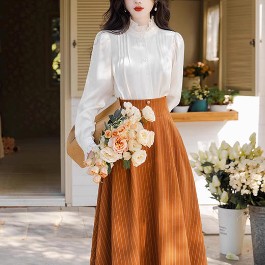 裁缝学苑AX166 新款法式背带半身裙纸样衬衫上衣套装女装版型打版 商品图5